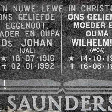 SAUNDERS J.A.L. 1916-1992 &amp; W.C.A. 1929-1999