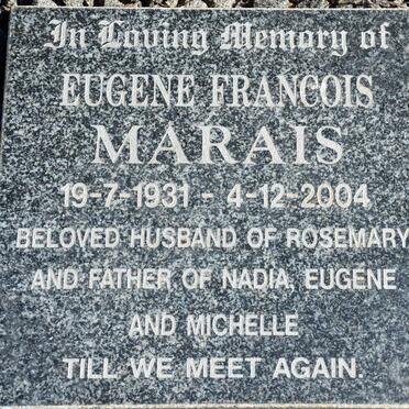 MARAIS Eugene Francois 1931-2004