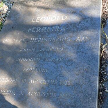 FERREIRA Johan Leopold Godfried Knapp 1935-1992