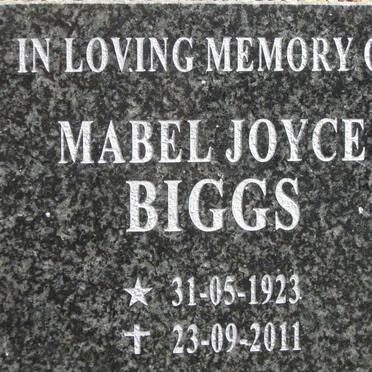 BIGGS Mabel Joyce 1923-2011