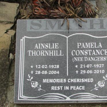 SMITH Ainslie Thornhill 1928-2004 &amp; Pamela Constance DANGERS 1927-2010