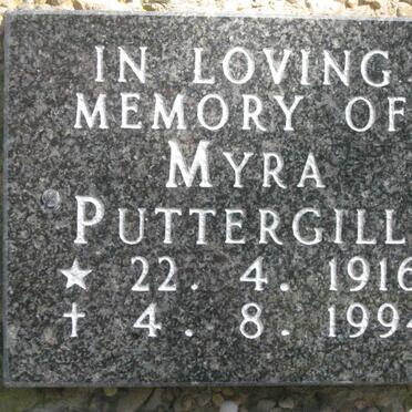 PUTTERGILL Myra 1916-1994
