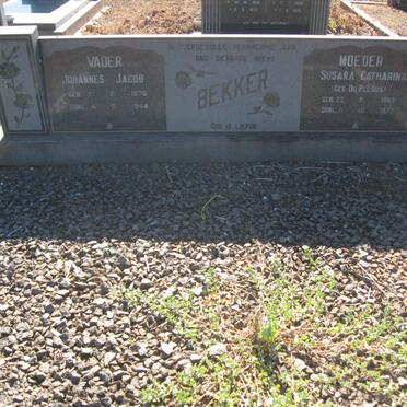 BEKKER Johannes Jacob 1870-1944 &amp; Susara Catharina DU PLESSIS 1883-1972