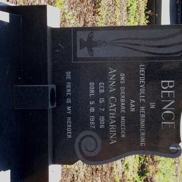 BENCE Anna Catharina 1906-1987