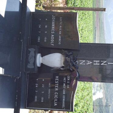 KLEINHANS Johannes Adolf 1918-1980 &amp; Hester Cicilia VORSTER 1918-1999