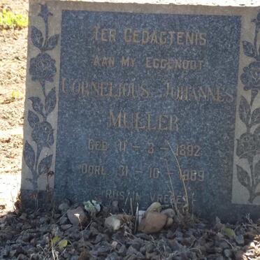 MULLER Cornelius Johannes 1892-1989