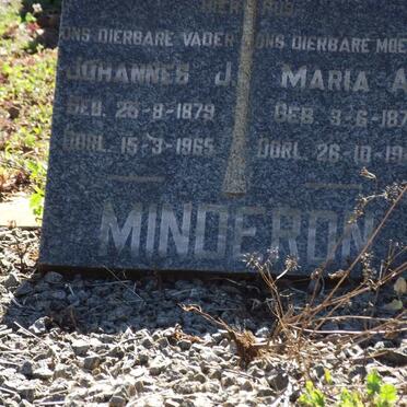 MINDERON Johannes J. 1879-1965 &amp; Maria A. 1879-1945