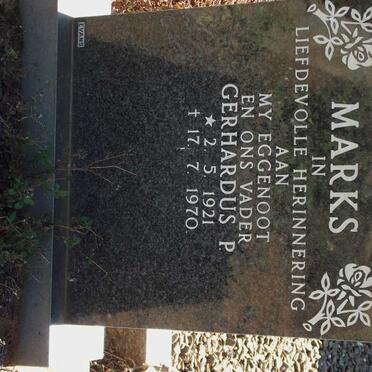 MARKS Gerhardus P. 1921-1970