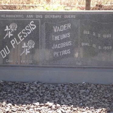 PLESSIS Theunis Jacobus Petrus, du 1885-1959