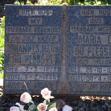 PLESSIS Johannes Jacob, du 1879-1980 &amp; Maria C. WELCH 1894-1974