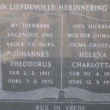 FERREIRA Johannes Theodorus 1911-1976 &amp; Helena Charlotta 1917-1997