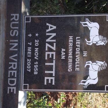 ? Anzette 1958-2009