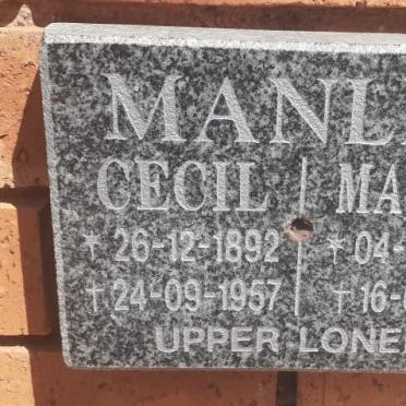 MANLEY Cecil 1892-1957 &amp; Martha 1900-1981