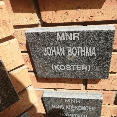 BOTHMA Johan