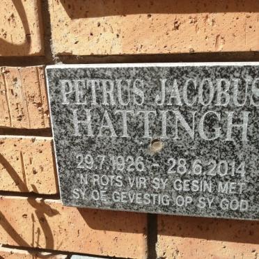 HATTINGH Petrus Jacobus 1926-2014