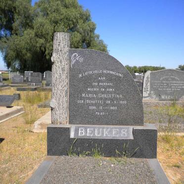 BEUKES  Maria Christina nee SCHUTTE 1905-1963