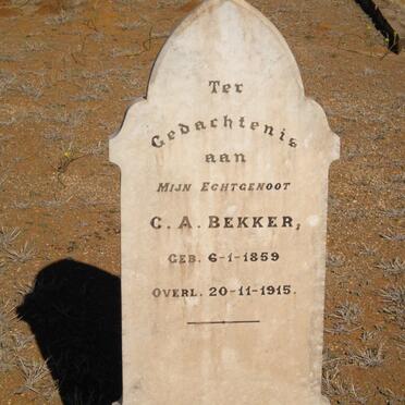 BEKKER C.A. 1859-1915