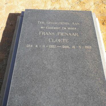CLOETE Frans Pienaar 1902-1969