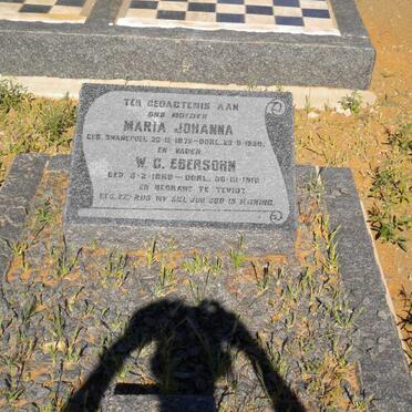 EBERSOHN W.C. 1889-1918 &amp; Maria Johanna SWANEPOEL 1875-1950