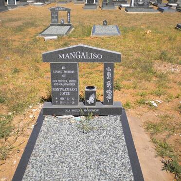 MANGALISO Nontwazifani Joyce 1956-2015