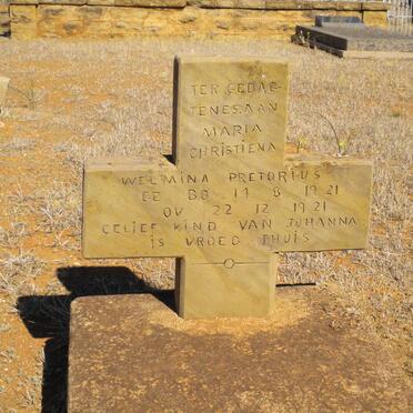 PRETORIUS Maria Christiena Welmina 1921-1921