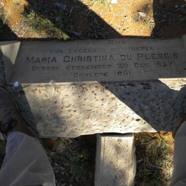 PLESSIS Maria Christina, du nee KOEKEMOER 1897-1951