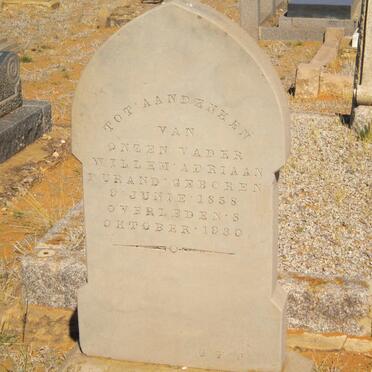 RAND Willem Adriaan, du 1858-1930