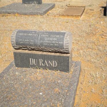 RAND Cornelius Johannes, du 1881-1935 &amp; Louisa Elizabeth Gertruida Le ROUX 1884-1937