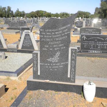 STADEN Jacobus Frederick Johannes, van 1924-1972