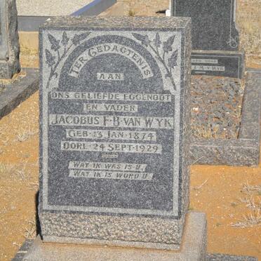 WYK Jacobus F.B., van 1874-1929