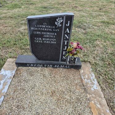 JANTJES Frederick Jeremia 1929-2014