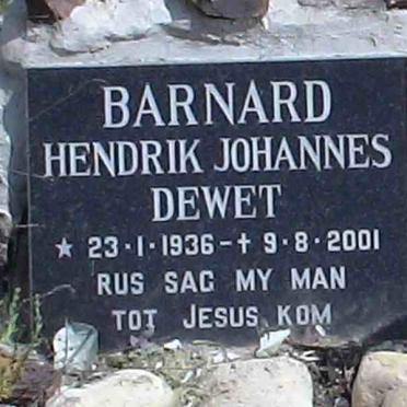 BARNARD Hendrik Johannes Dewet 1936-2001