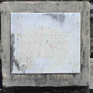 HERSELMAN Hendrik Petrus 1872-1943