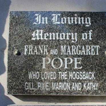 POPE Frank &amp; Margaret