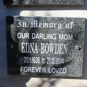 BOWDEN Edna 1936-2014