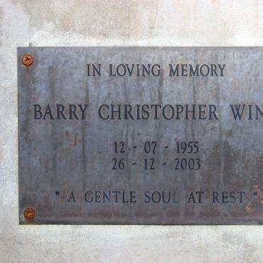 WINN Barry Christopher 1955-2003