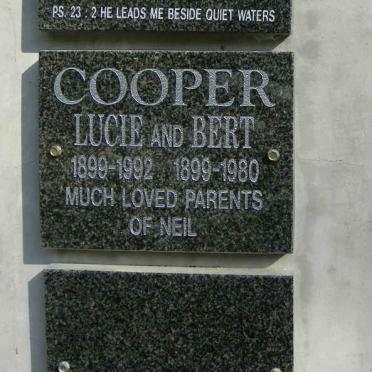 COOPER Bert 1899-1980 &amp; Lucie 1899-1992