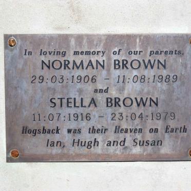 BROWN Norman 1906-1989 &amp; Stella 1916-1979