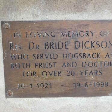 DICKSON Elizabeth Bride Carnegie 1921-1999