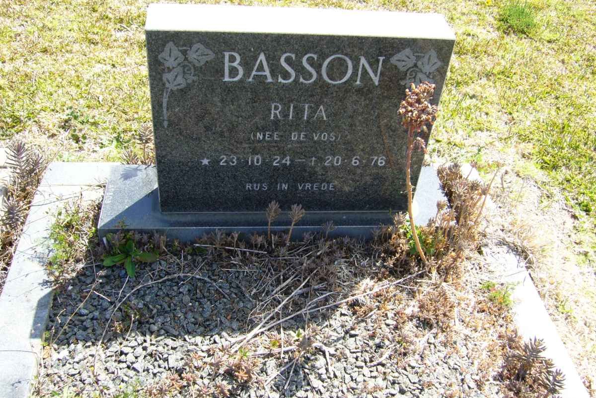 BASSON Rita nee DE VOS 1924-1976