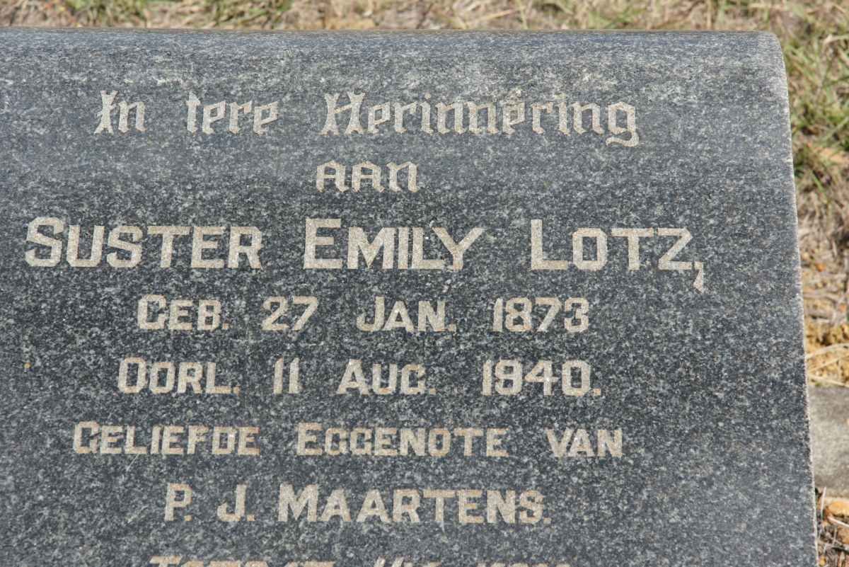 MAARTENS Emily nee LOTZ 1873-1840