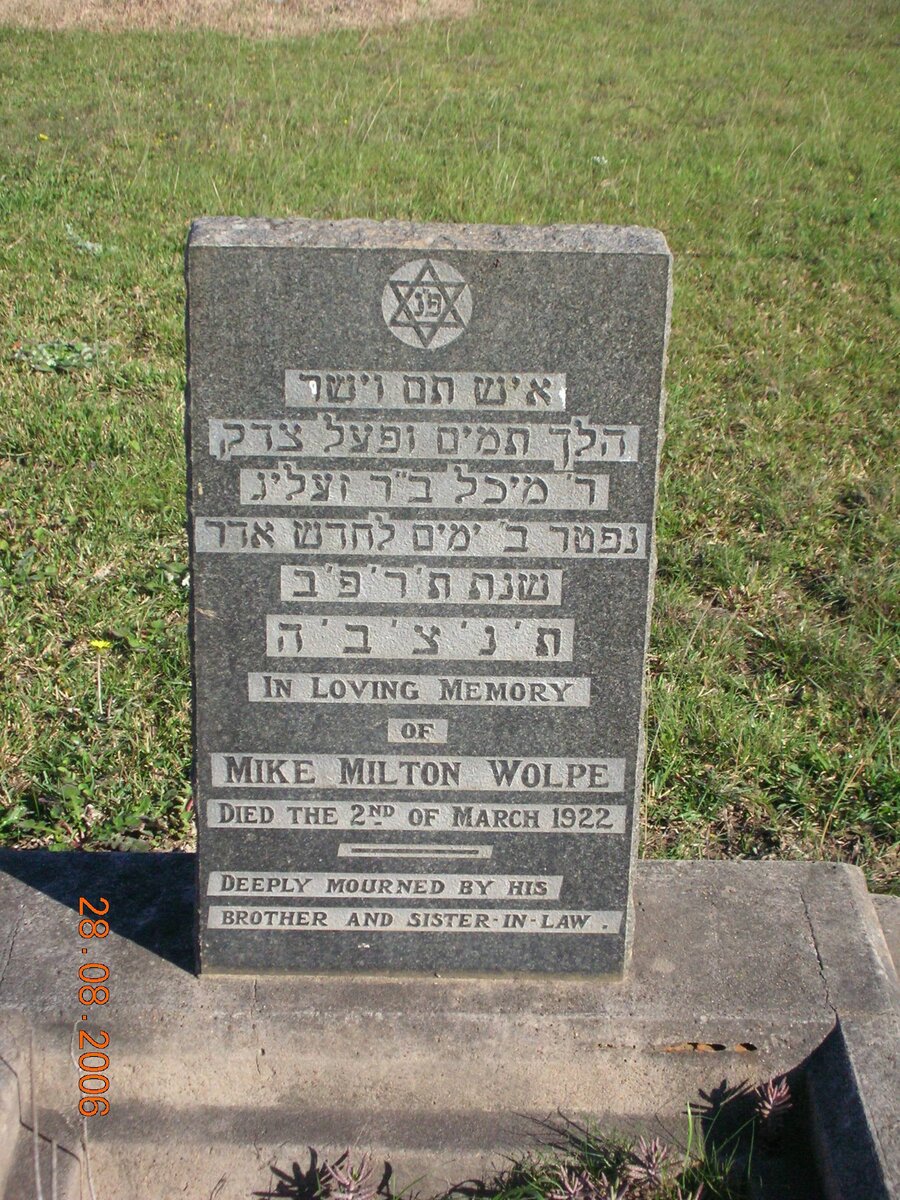 WOLPE Mike Milton -1922