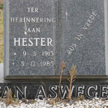ASWEGEN Hester, van 1915-1985