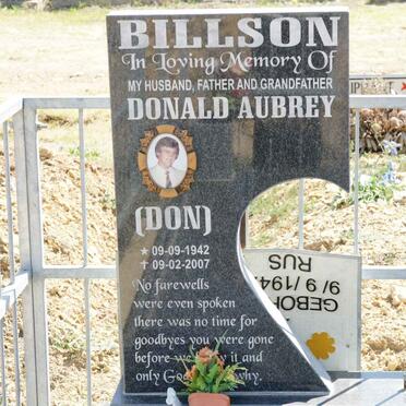 BILLSON Donald Aubrey 1942-2007
