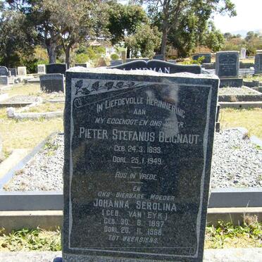 BLIGNAUT Pieter Stefanus 1898-1949 &amp; Johanna Serolina VAN EYK 1897-1968