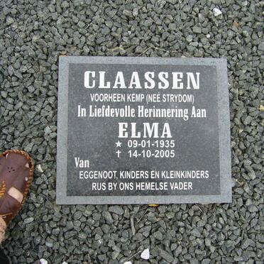 CLAASSEN Elma voorheen KEMP nee STRYDOM 1935-2005