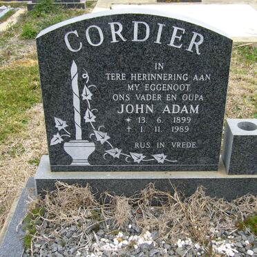 CORDIER John Adam 1899-1989