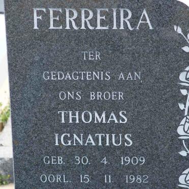 FERREIRA Thomas Ignatius 1909-1982