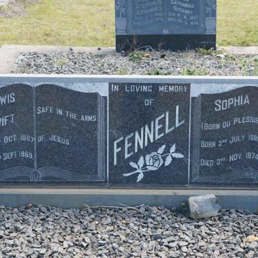 FENNELL Lewis Swift 1887-1969 &amp; Sophia DU PLESSIS 1889-1974
