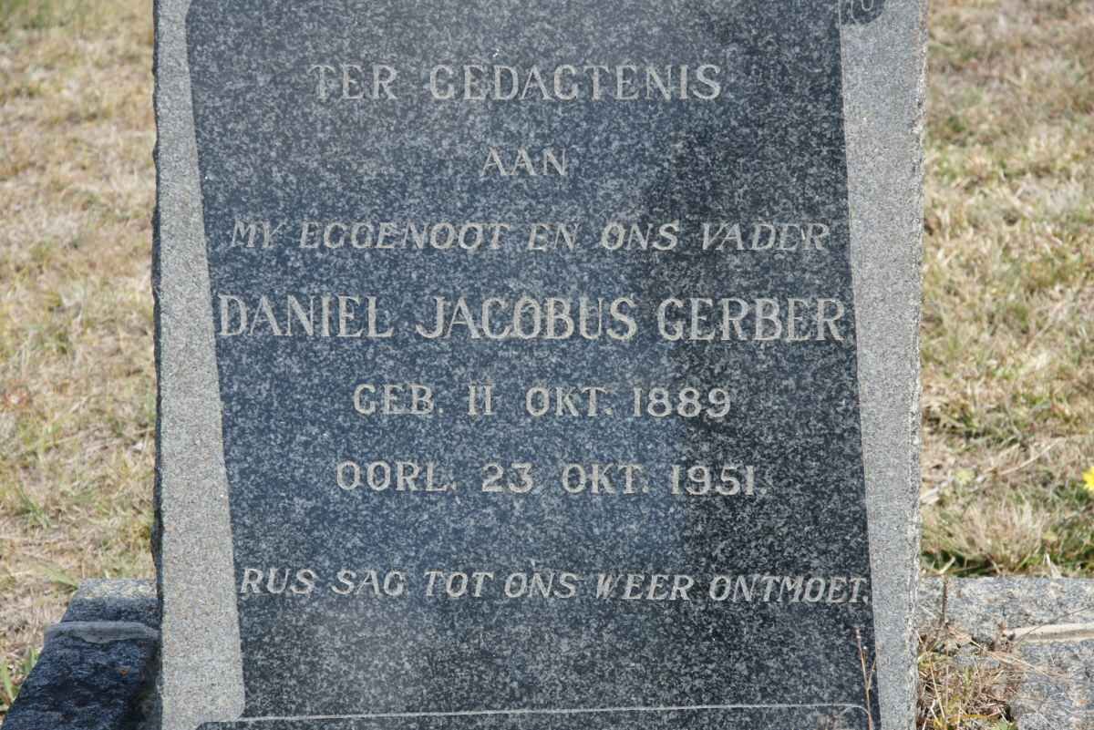 GERBER Daniel Jacobus 1889-1951